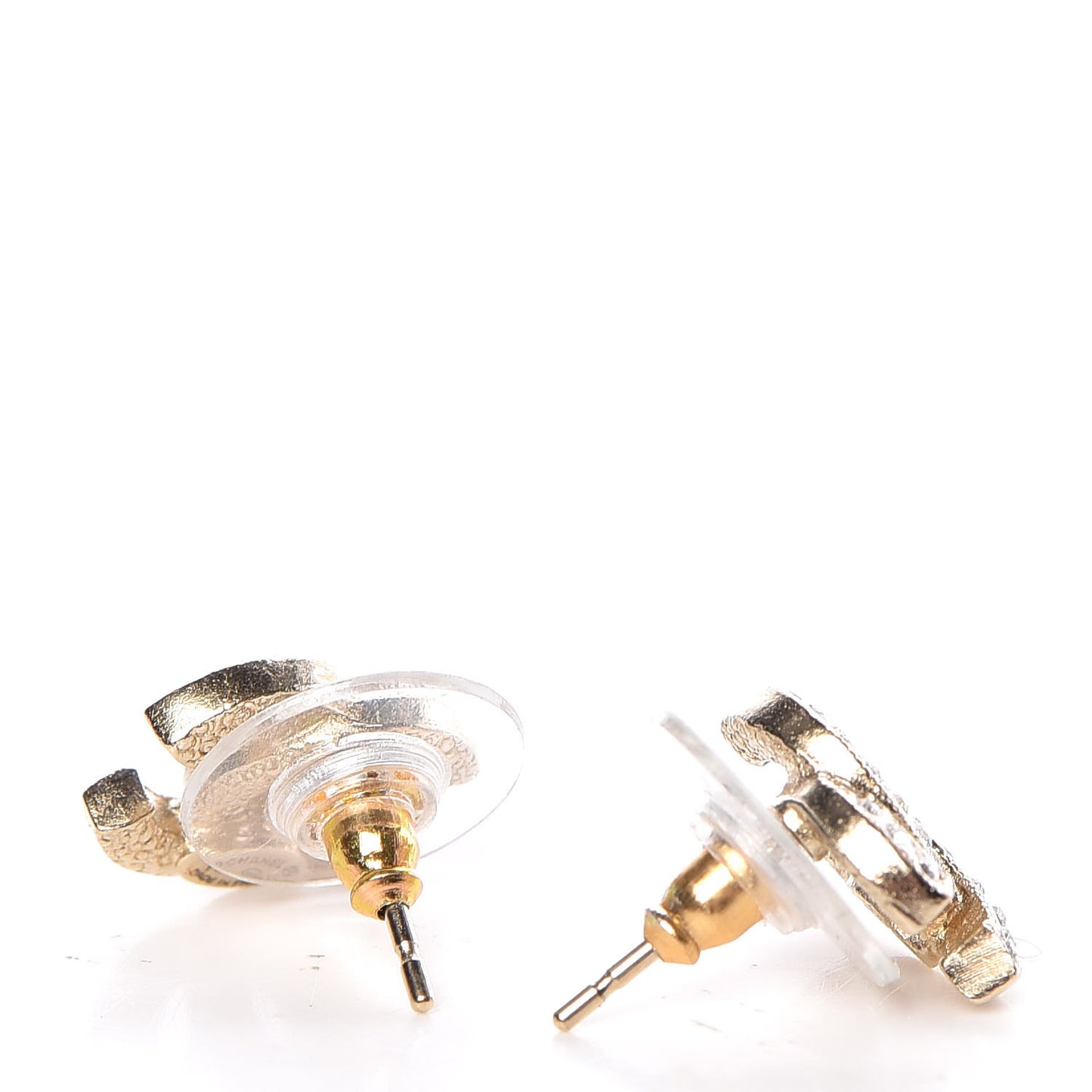 Crystal Mini CC Earrings Gold
