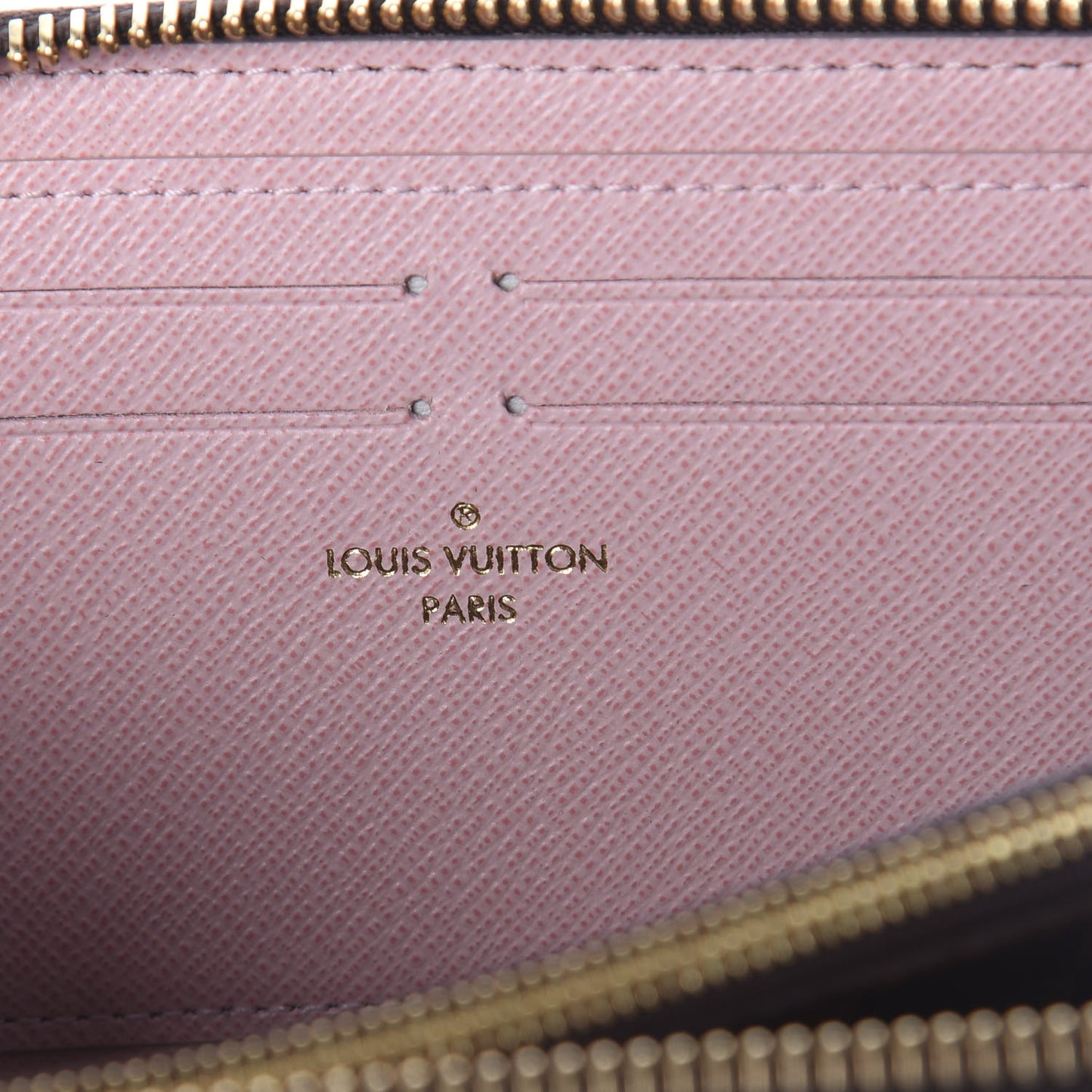 Damier Ebene Clemence Wallet Rose Ballerine