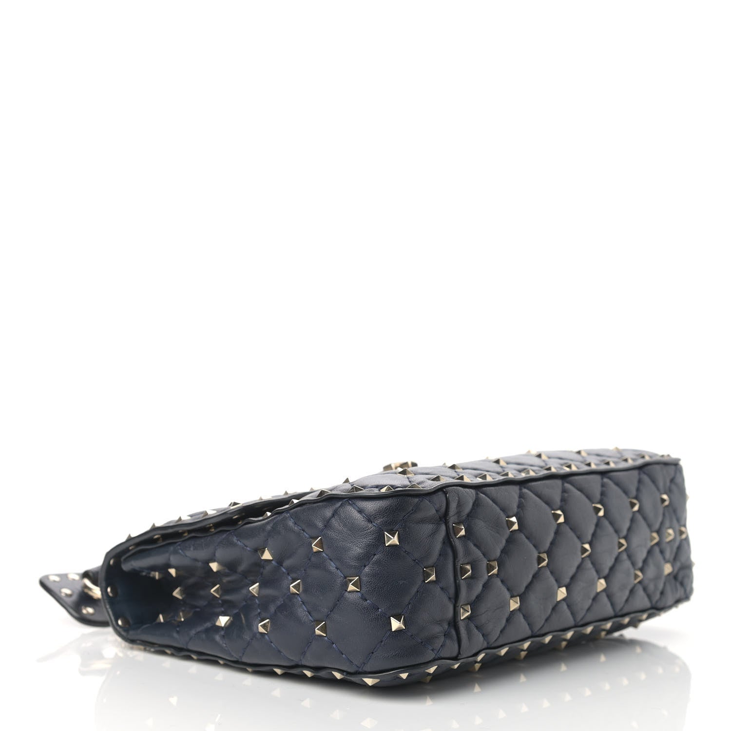 Valentino Garavani Nappa Medium Rockstud Spike Shoulder Bag Marine 4 of 10