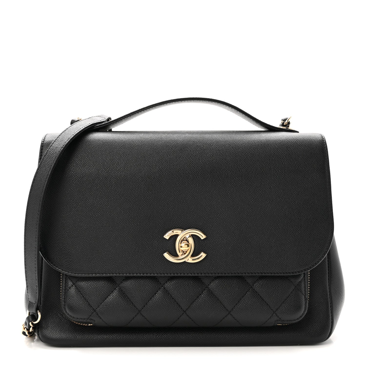 Chanel Caviar Quilted Large Business Affinity Flap Black 1 of 10