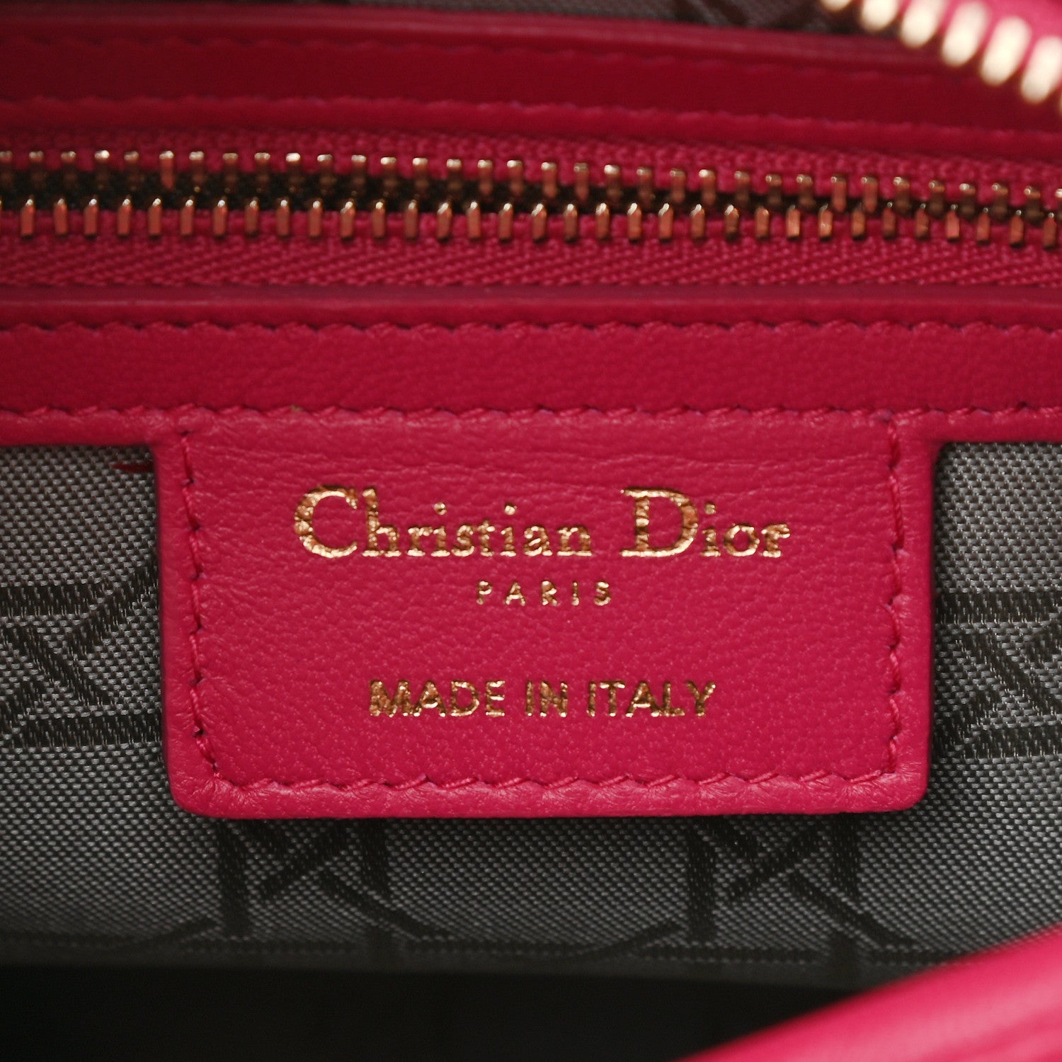 Christian Dior Lambskin Cannage Medium Lady Dior Fuchsia 6 of 8
