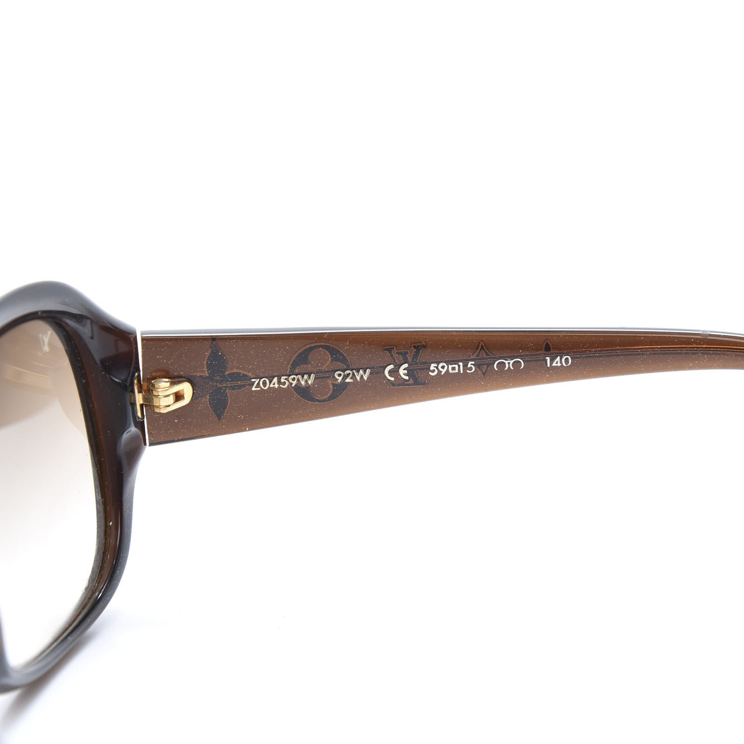 Louis Vuitton Acetate Obsession GM Sunglasses Z0459W Brown Glitter 6 of 8