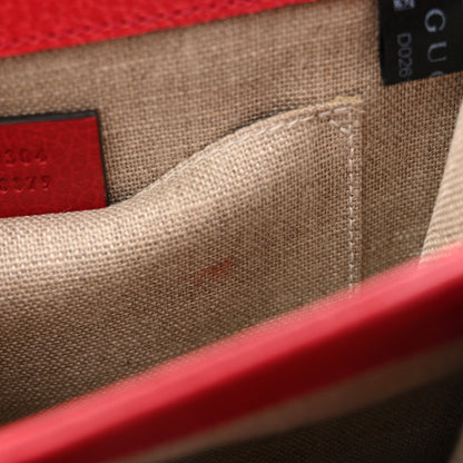 Gucci Dollar Calfskin Small Interlocking G Shoulder Bag Red 11 of 13