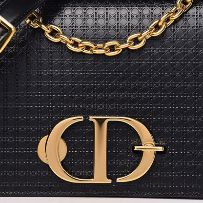 Christian Dior Patent Micro-Cannage 30 Montaigne Chain Flap Bag Black 11 of 12