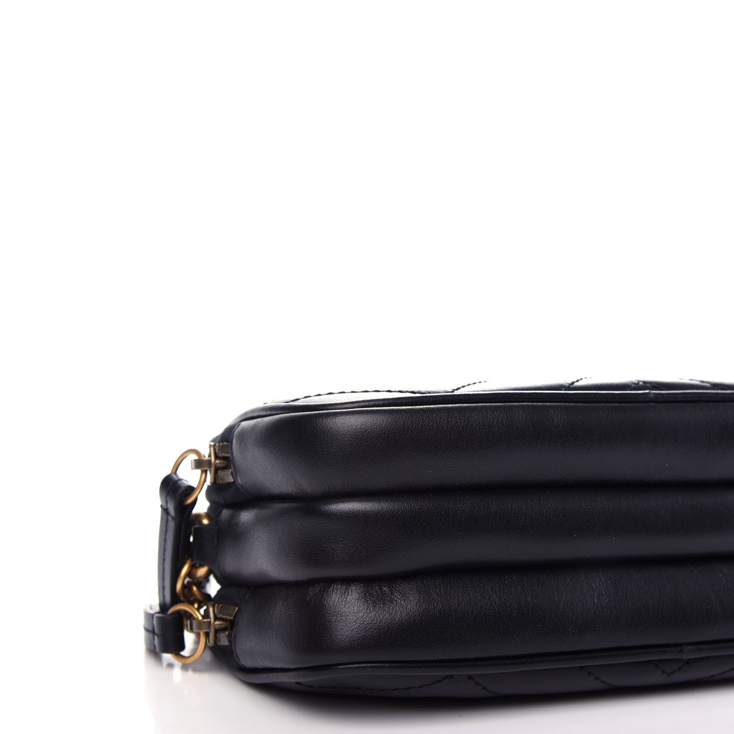 Gucci Calfskin Matelasse Mini GG Marmont Chain Crossbody Bag Black 10 of 13