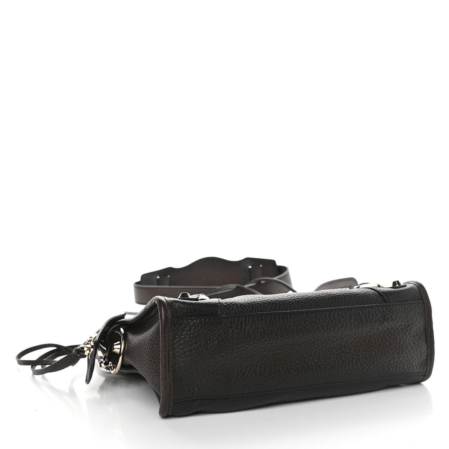 Balenciaga Vibrato Calfskin Classic Silver Hardware Mini City Marron 4 of 9