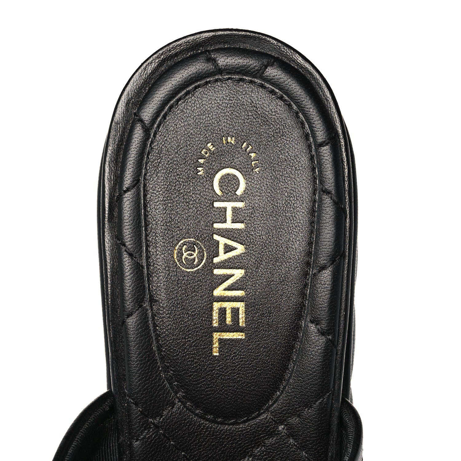 Chanel Lambskin Quilted CC Chain Mules 37 Black 7 of 7