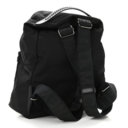 Stella McCartney Nylon Falabella Logo Go Backpack Black White 3 of 10