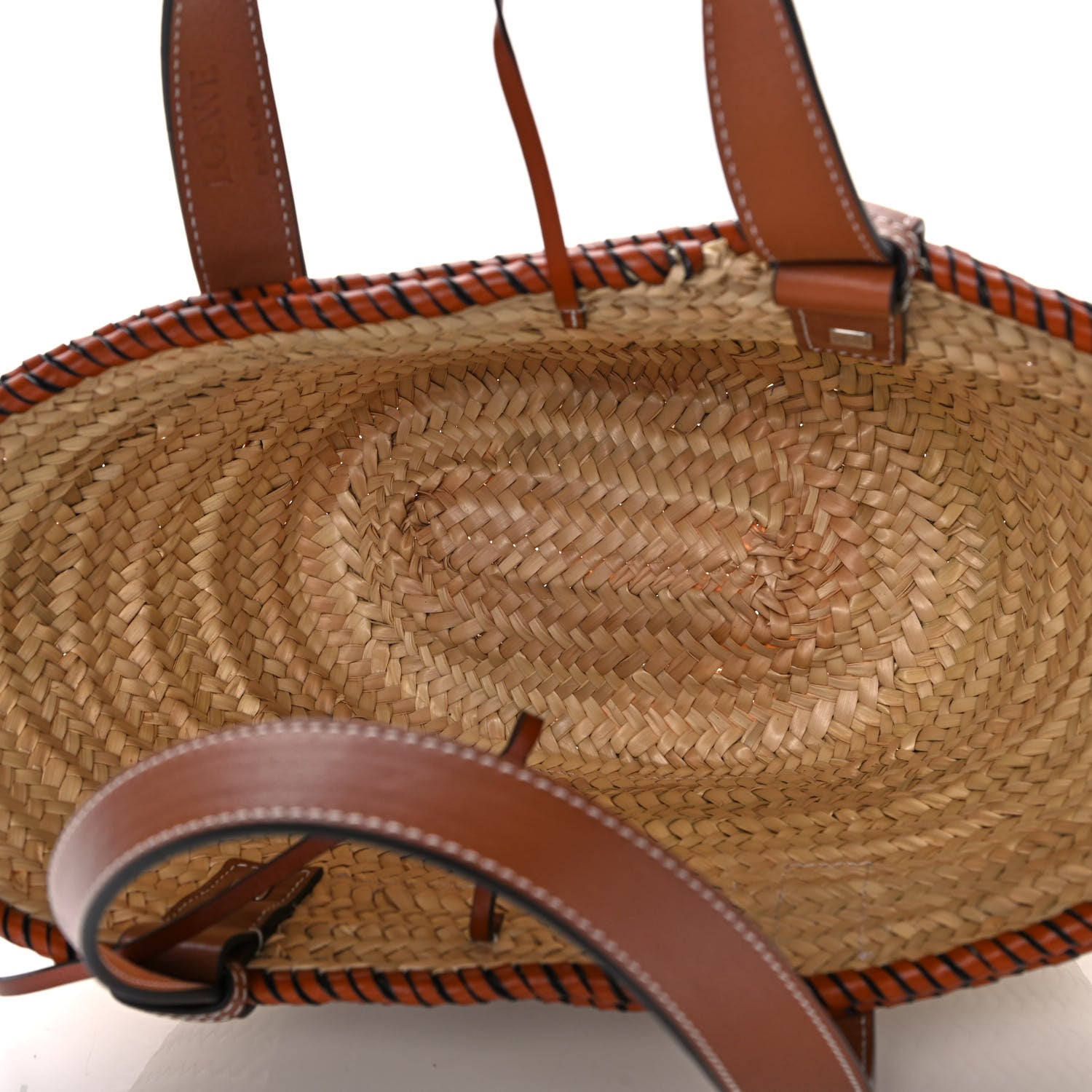 Loewe Raffia Small Basket Tote Bag Natural Tan 5 of 11