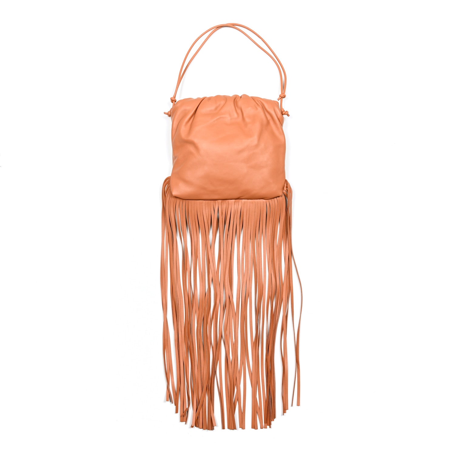 Bottega Veneta Nappa The Fringe Pouch Shoulder Bag Clay 1 of 7