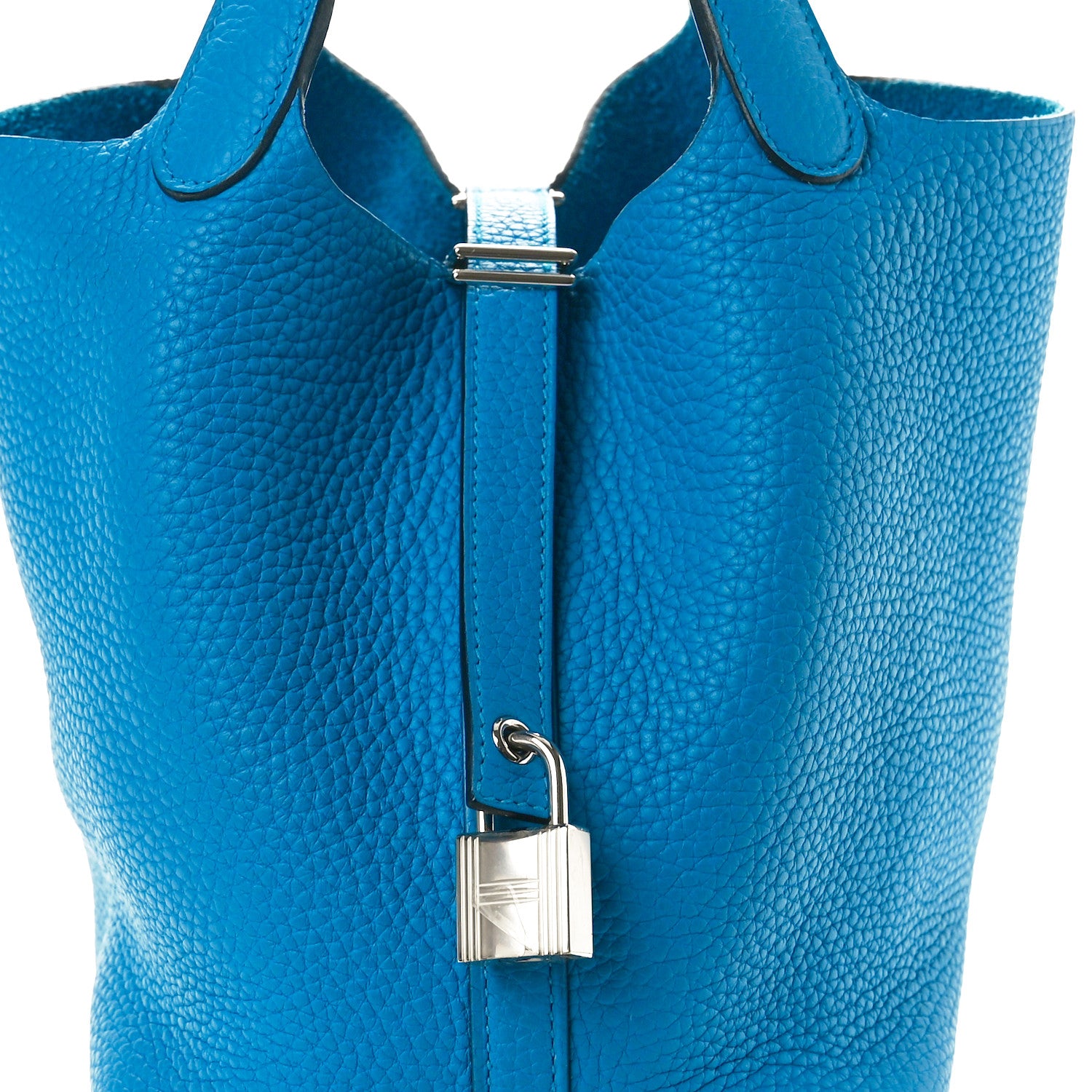 Hermes Taurillon Clemence Picotin Lock 18 PM Bleu Frida 7 of 9