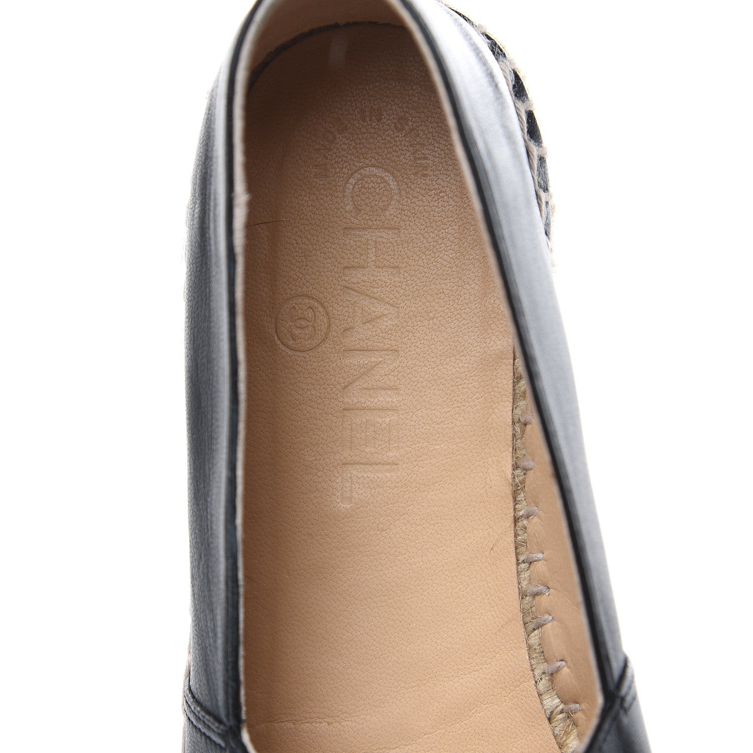 Chanel Lambskin CC Espadrilles 36 Black 8 of 11