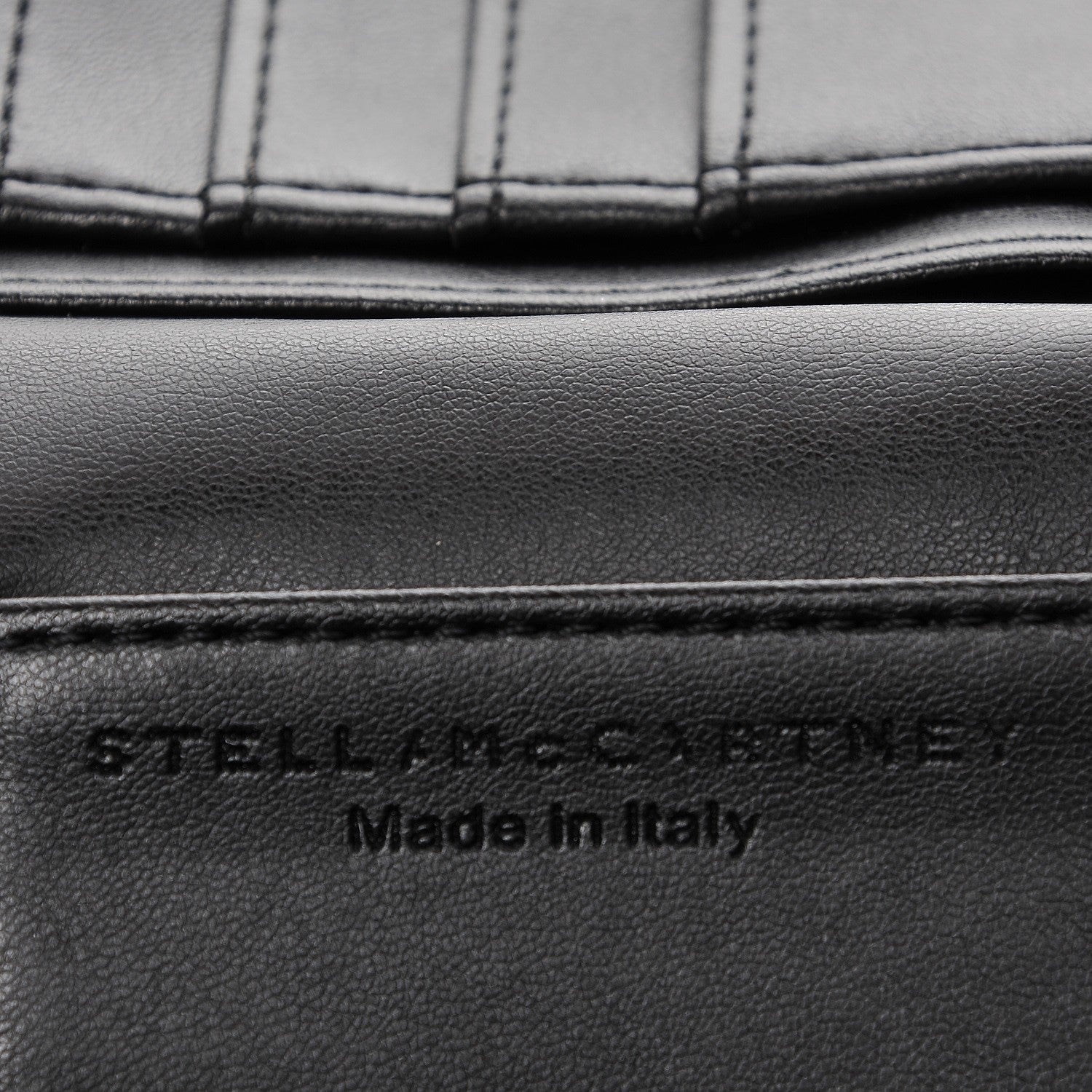 Stella McCartney Shaggy Deer Falabella Flap Wallet Black 7 of 8