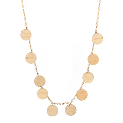 Roberto Coin 18K Yellow Gold Love Plus Charm Necklace 1 of 4