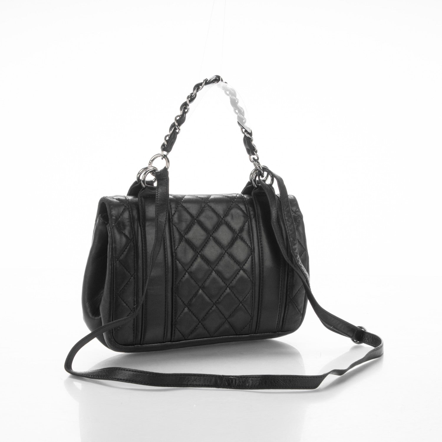 Chanel Lambskin Quilted Small Messenger Bag Black 3 of 8
