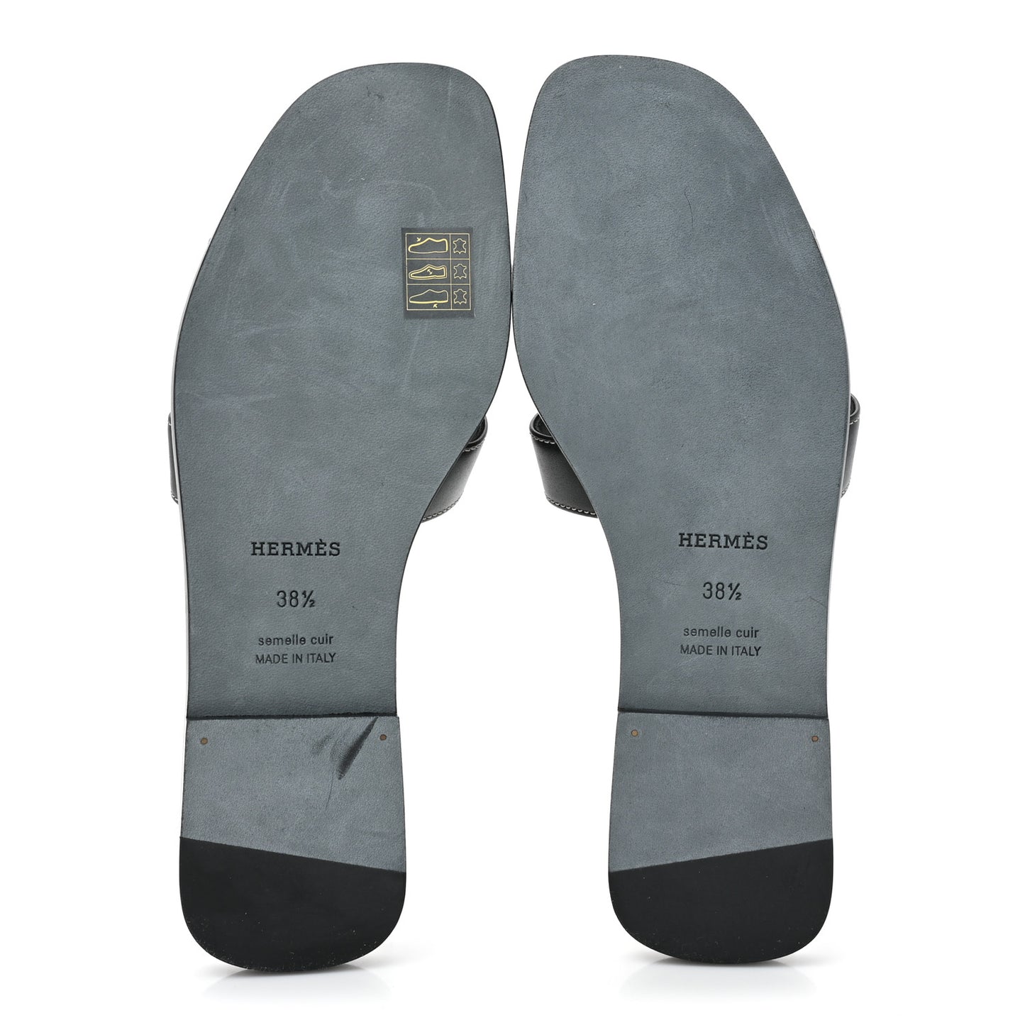 Box Calfskin Oran Sandals 38.5 Black