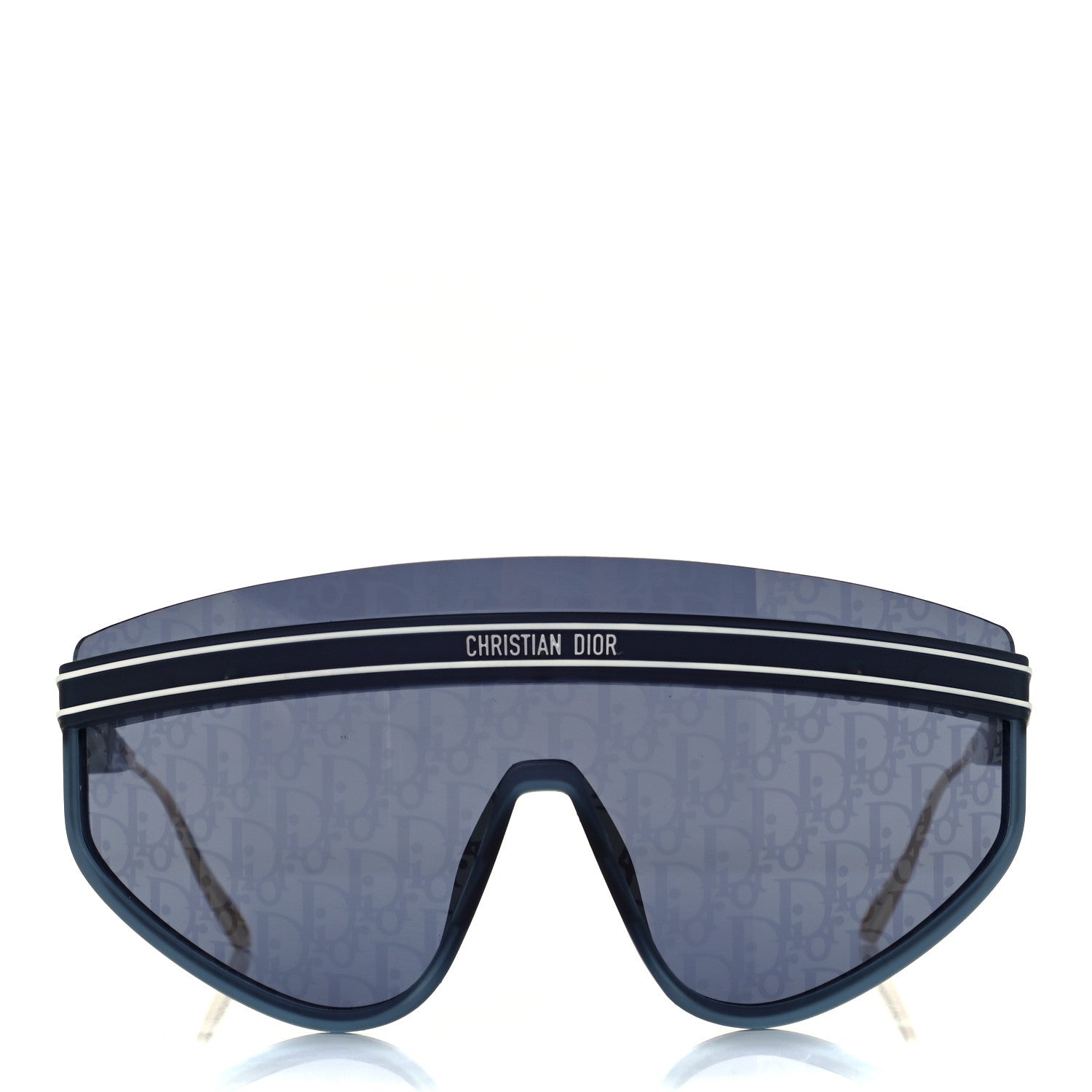 Christian Dior Oblique Mask DiorClub M2U Sunglasses Translucent Blue 2 of 8