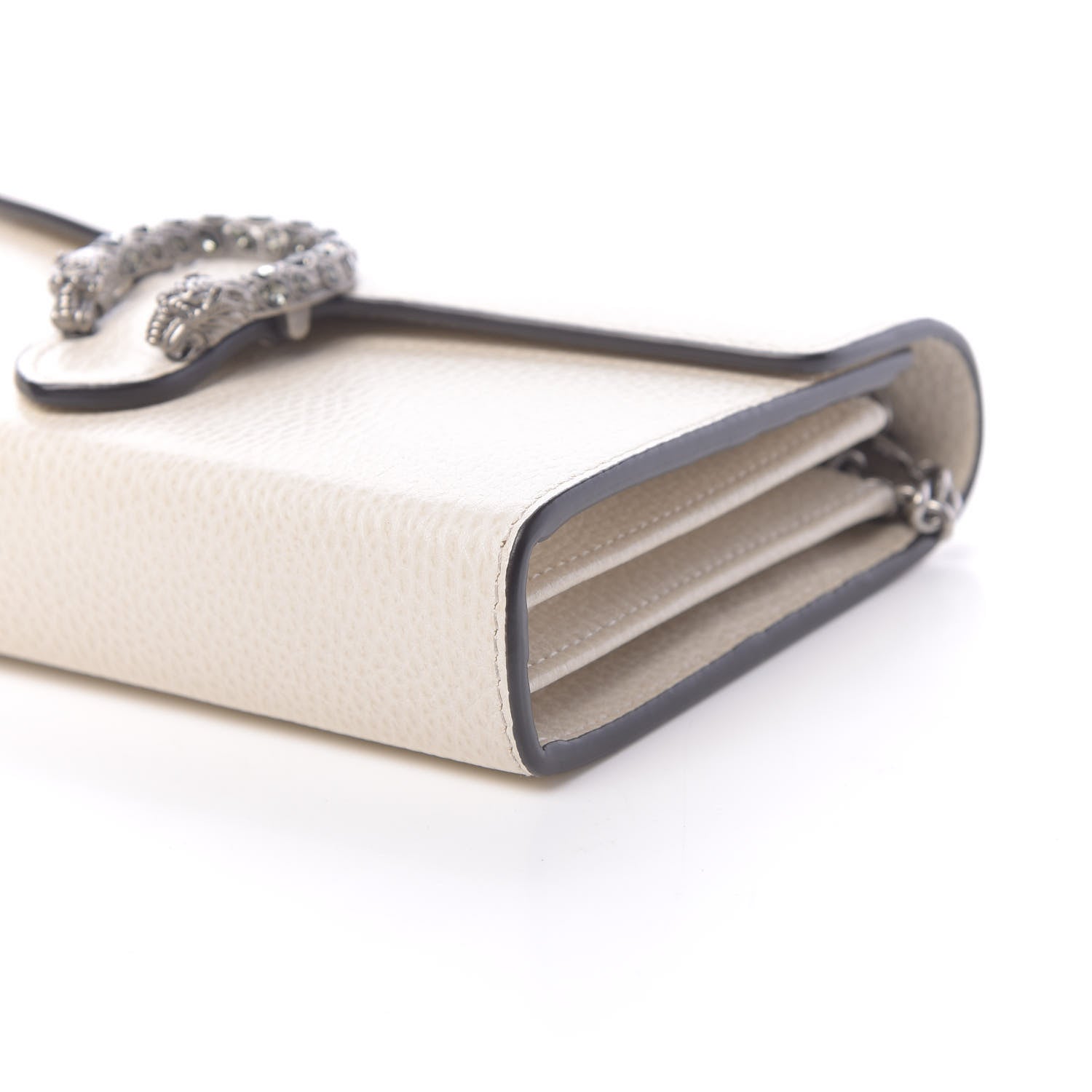 Gucci Dollar Calfskin Mini Dionysus Chain Wallet Mystic White 9 of 11