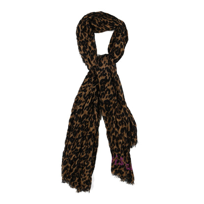 Louis Vuitton Cashmere Silk Leopard Etole Stole Marron 1 of 4