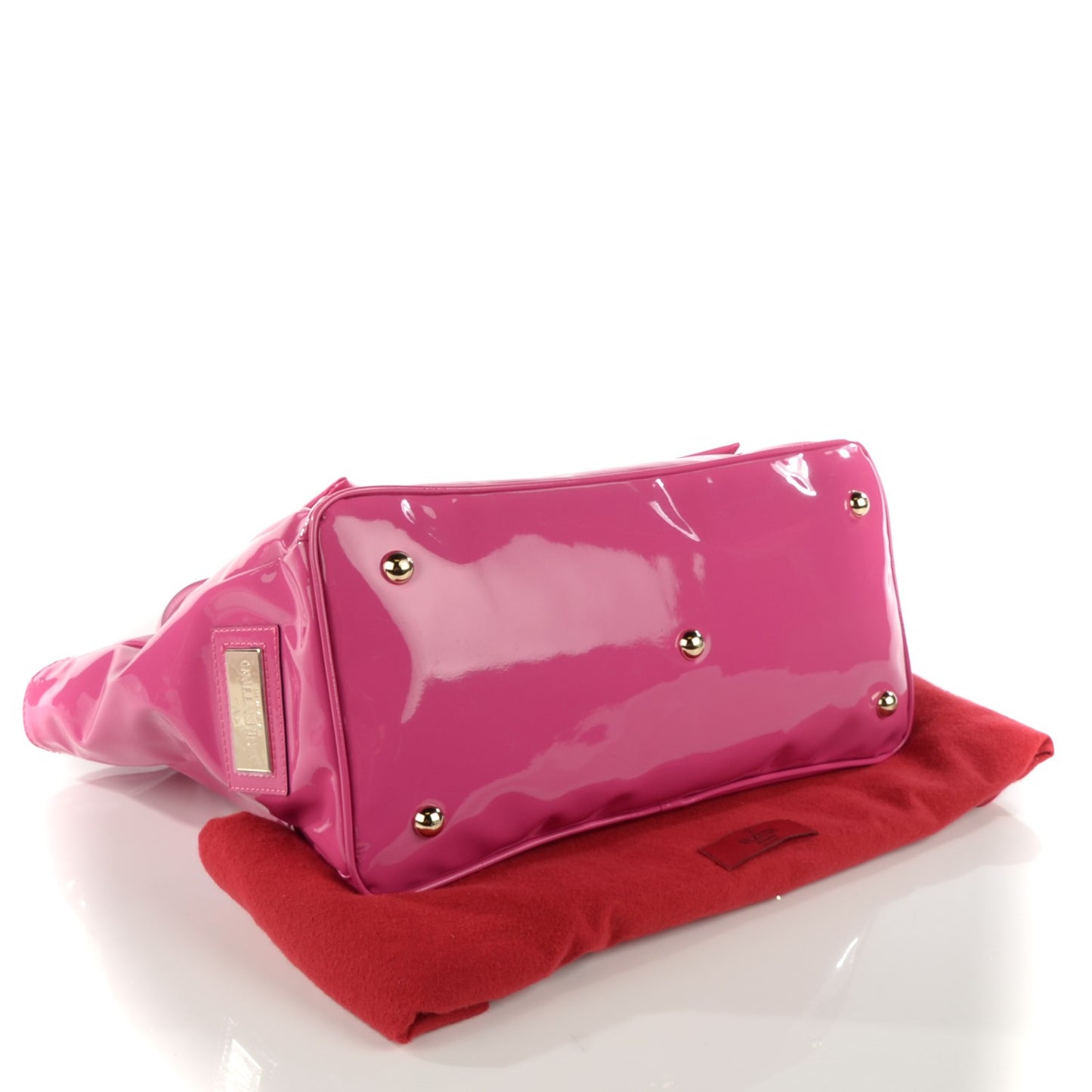 Patent Lacca Bow Tote Pop Fuxia