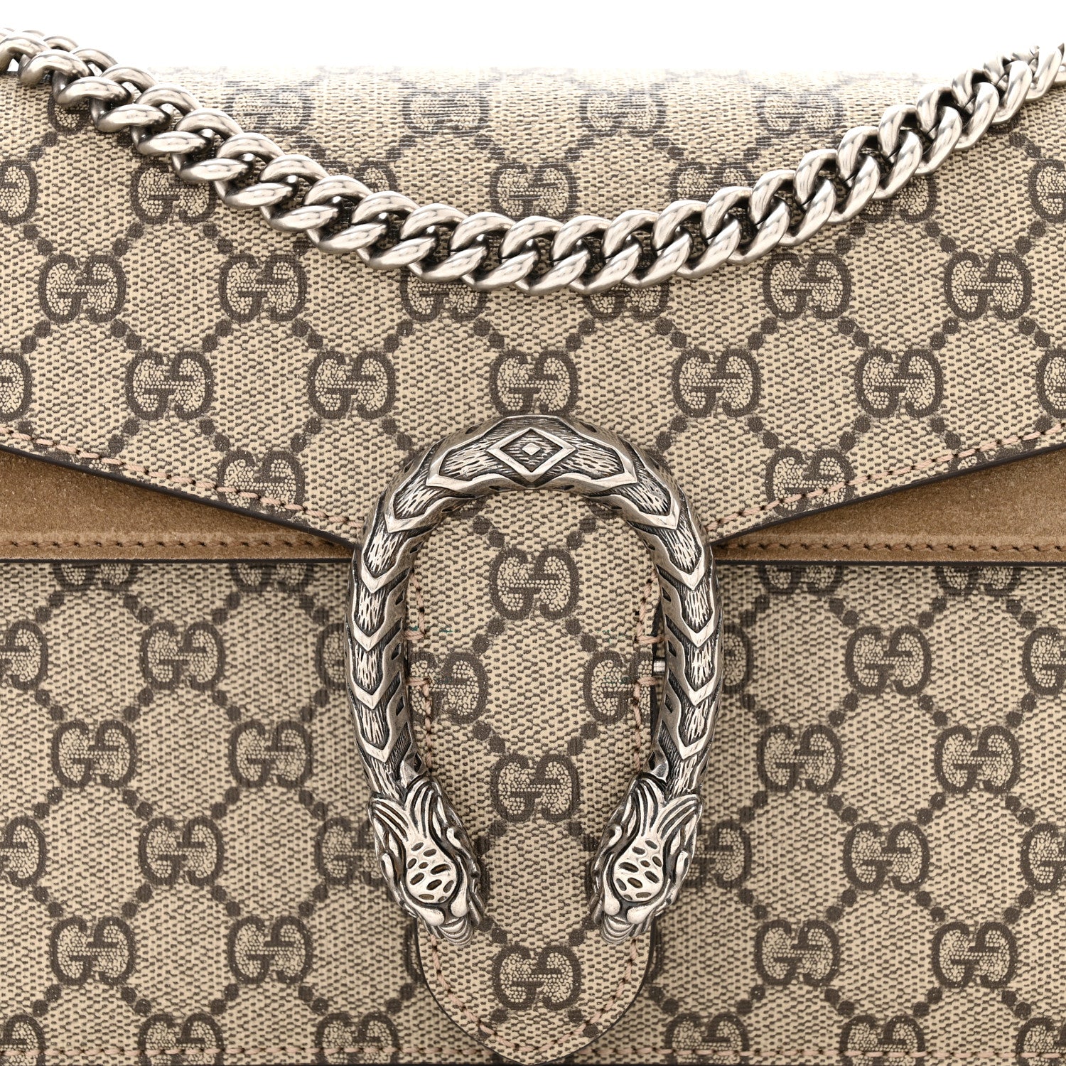 Gucci GG Supreme Monogram Small Dionysus Shoulder Bag Taupe 8 of 10