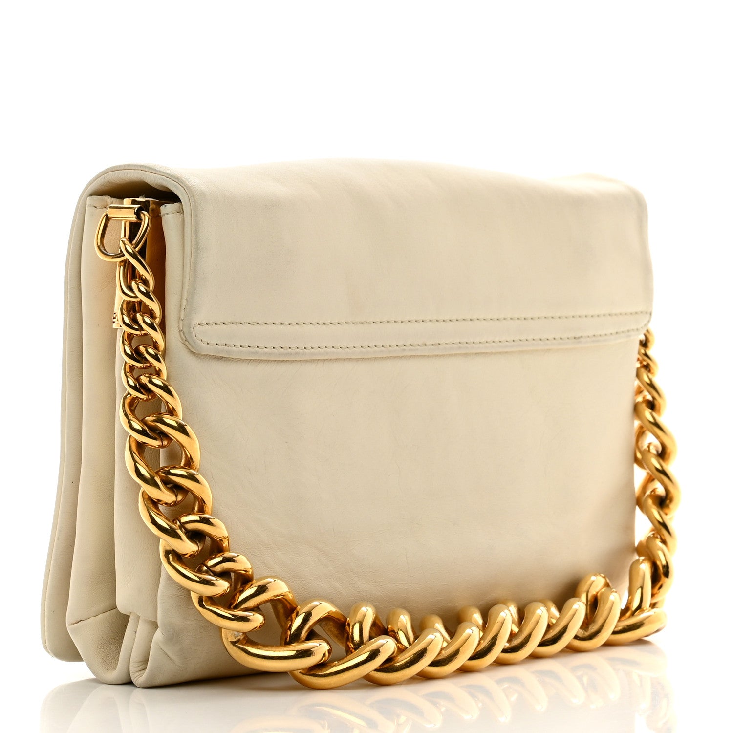 Versace Nappa Palazzo Sultan Shoulder Bag White 3 of 12