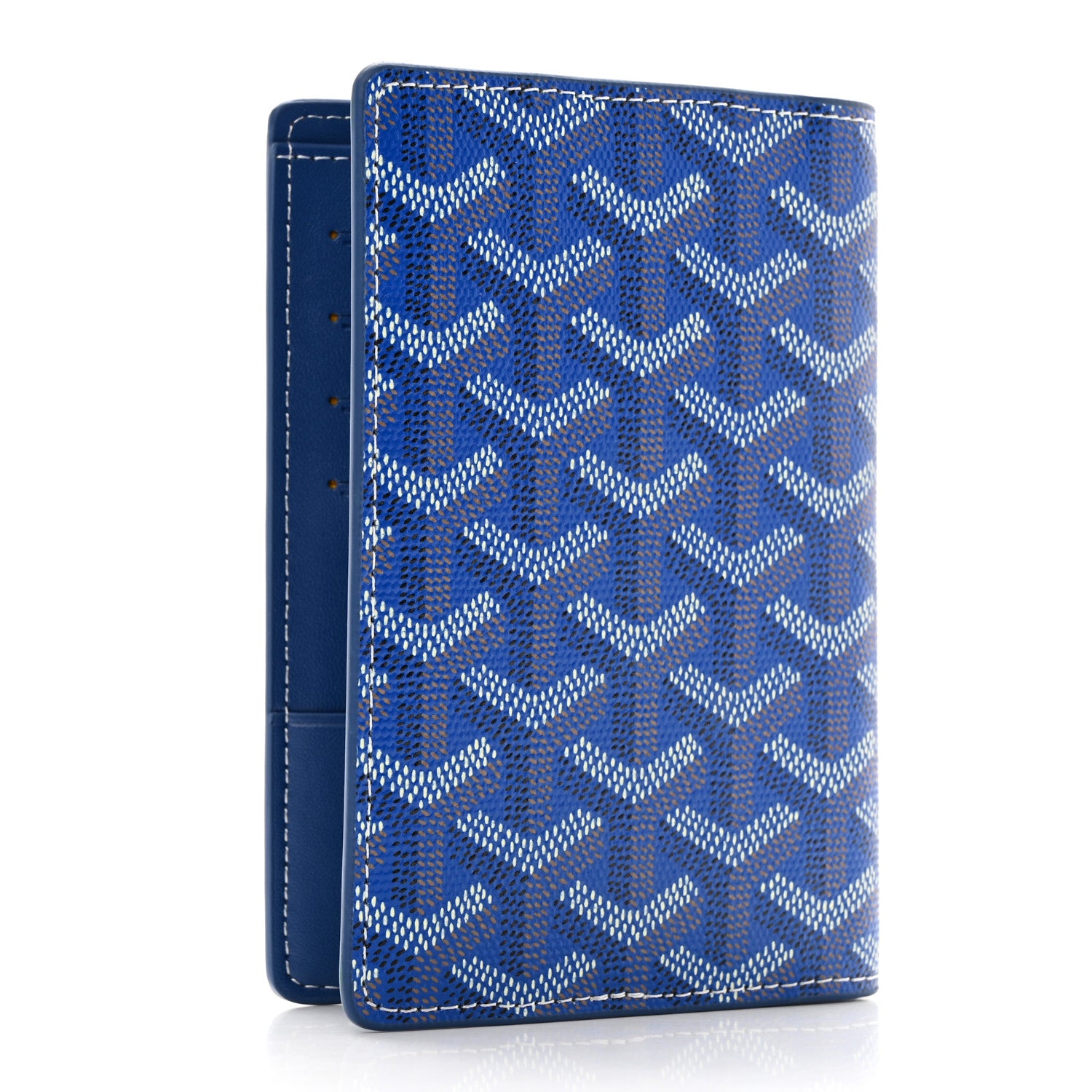 Goyard Goyardine Grenelle Passport Wallet Sky Blue 3 of 8