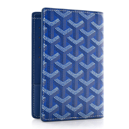 Goyard Goyardine Grenelle Passport Wallet Sky Blue 3 of 8