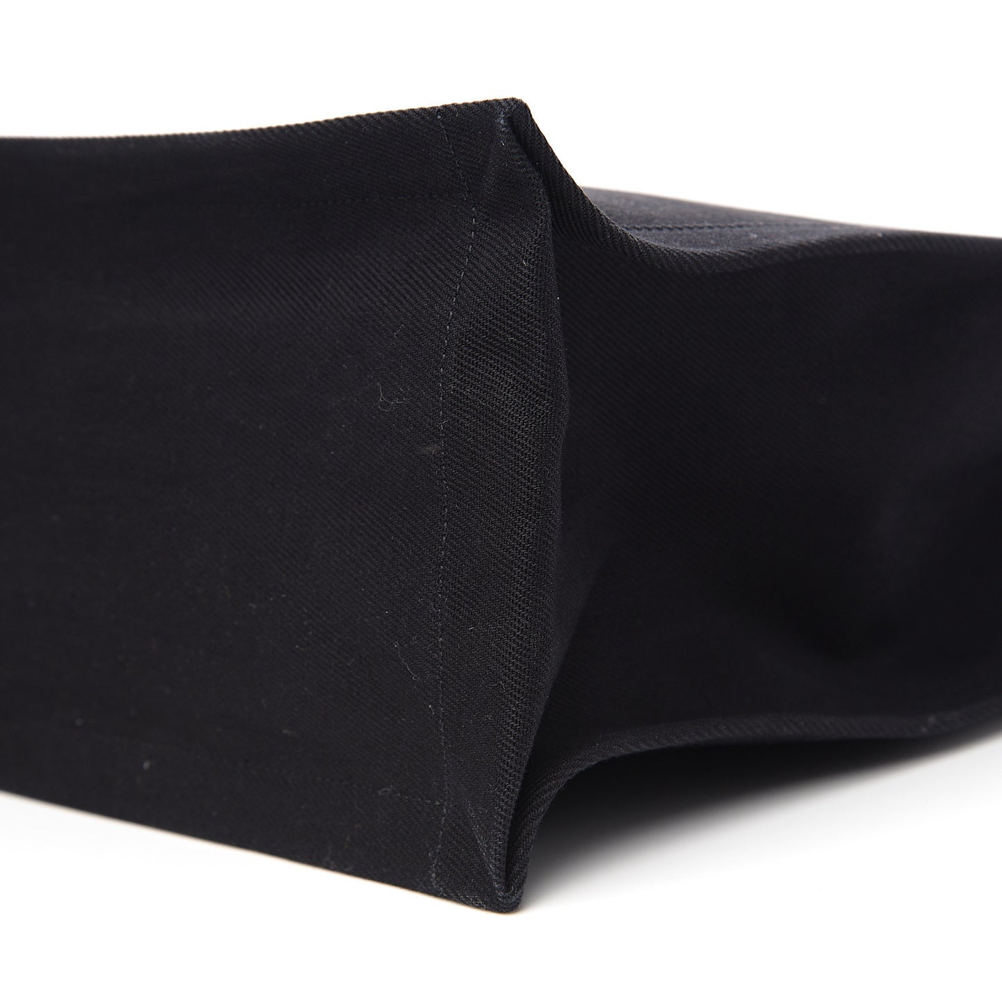 Linen Calfskin Rive Gauche Tote Black