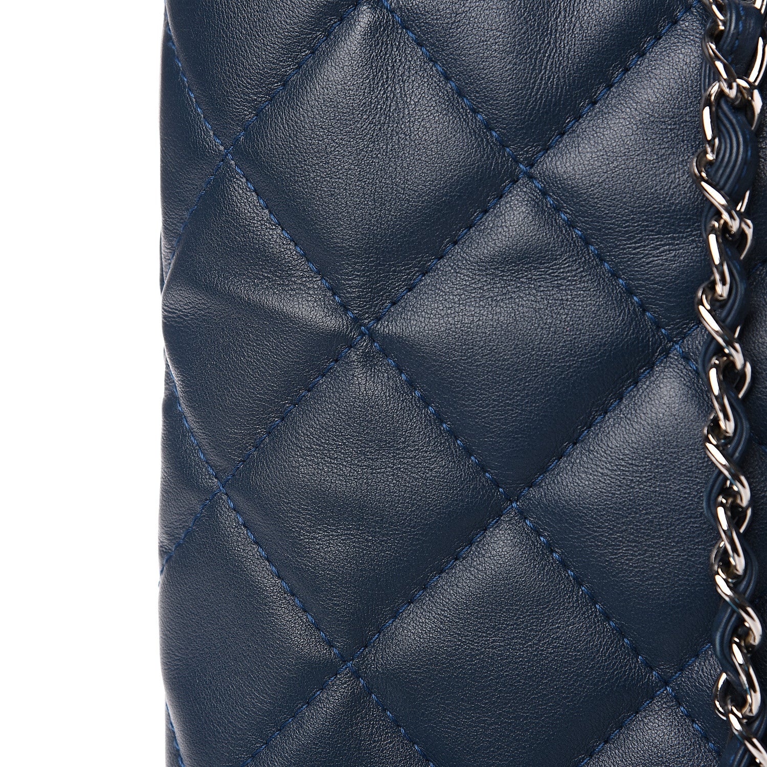 Chanel Calfskin Quilted In The Business North South Tote Blue 9 of 12
