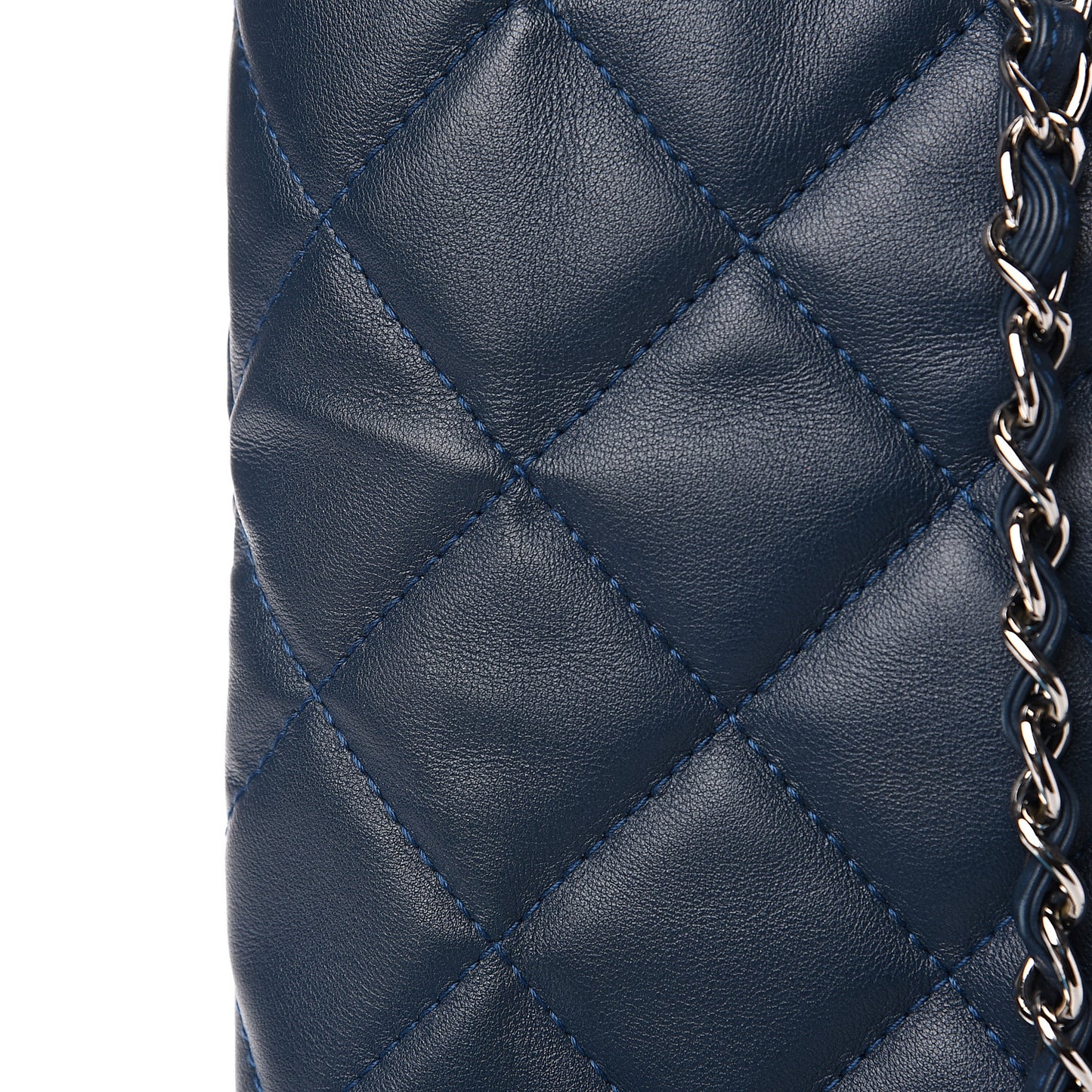 Calfskin Quilted In The Business North South Tote Blue