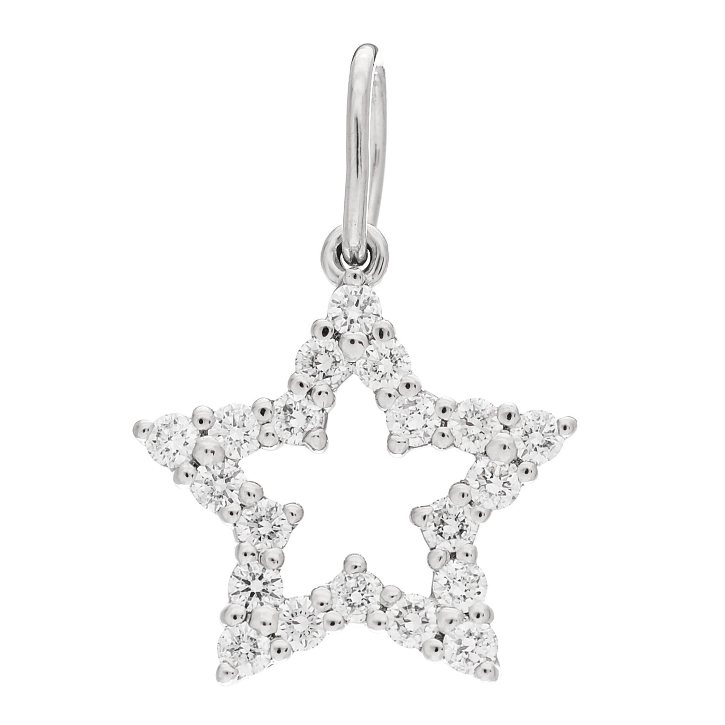 Platinum Diamond Star Charm