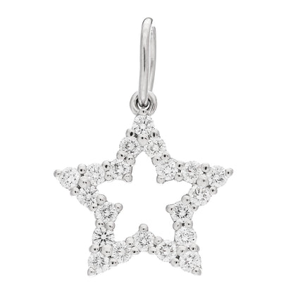 Tiffany Platinum Diamond Star Charm 1 of 3