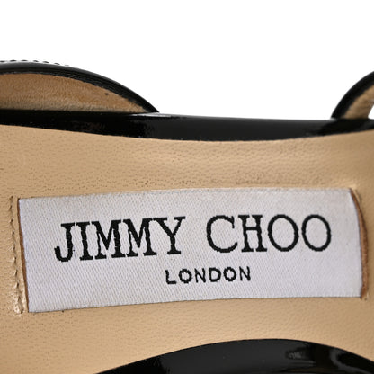 Jimmy Choo Patent Pearl Embellished Aurelie 85 Pumps 36 Black 8 of 8