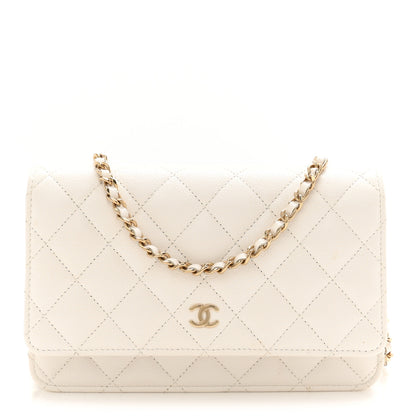 Chanel Caviar Quilted Wallet on Chain WOC White 1 of 11
