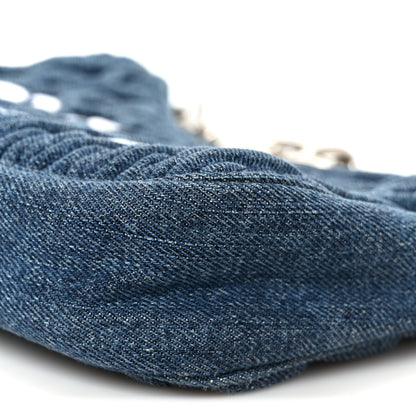 Miu Miu Denim Matelasse Shoulder Bag Blue White 8 of 8
