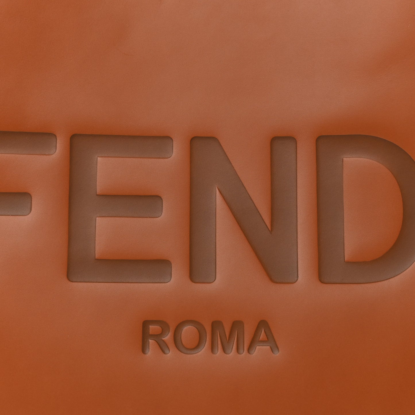 Vitello King Plexiglass Large Fendi Sunshine Shopper Tote Cuoio