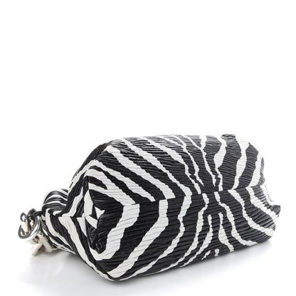 Bottega Veneta Nappa Zebra Print The Pouch Chain White Black 3 of 9