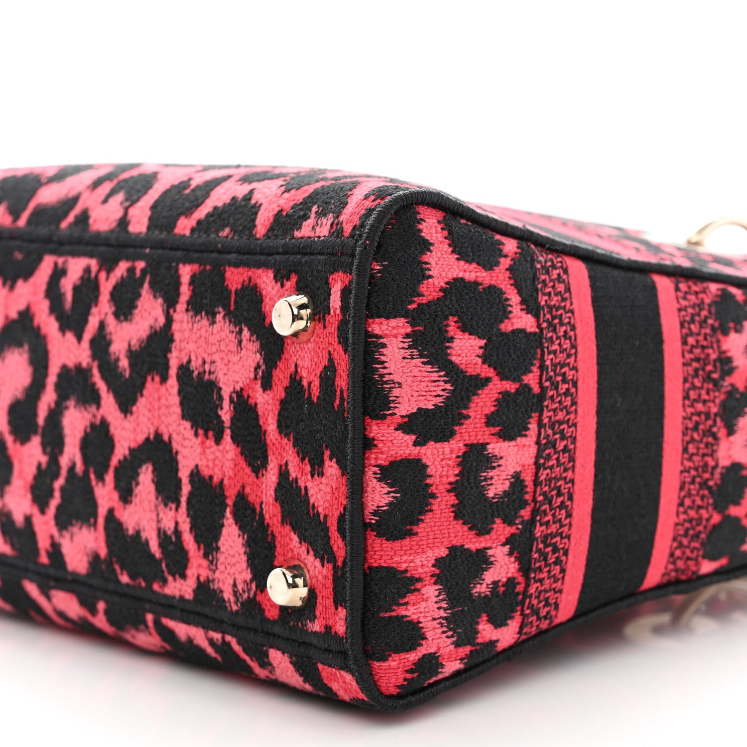 Christian Dior Canvas Mizza Embroidered Medium Lady D-Lite Fuchsia 10 of 11