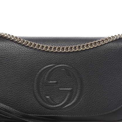 Gucci Pebbled Calfskin Medium Soho Flap Crossbody Black 22 of 22