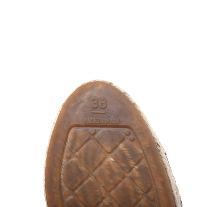Chanel Lambskin CC Espadrilles 38 Navy Black 7 of 12