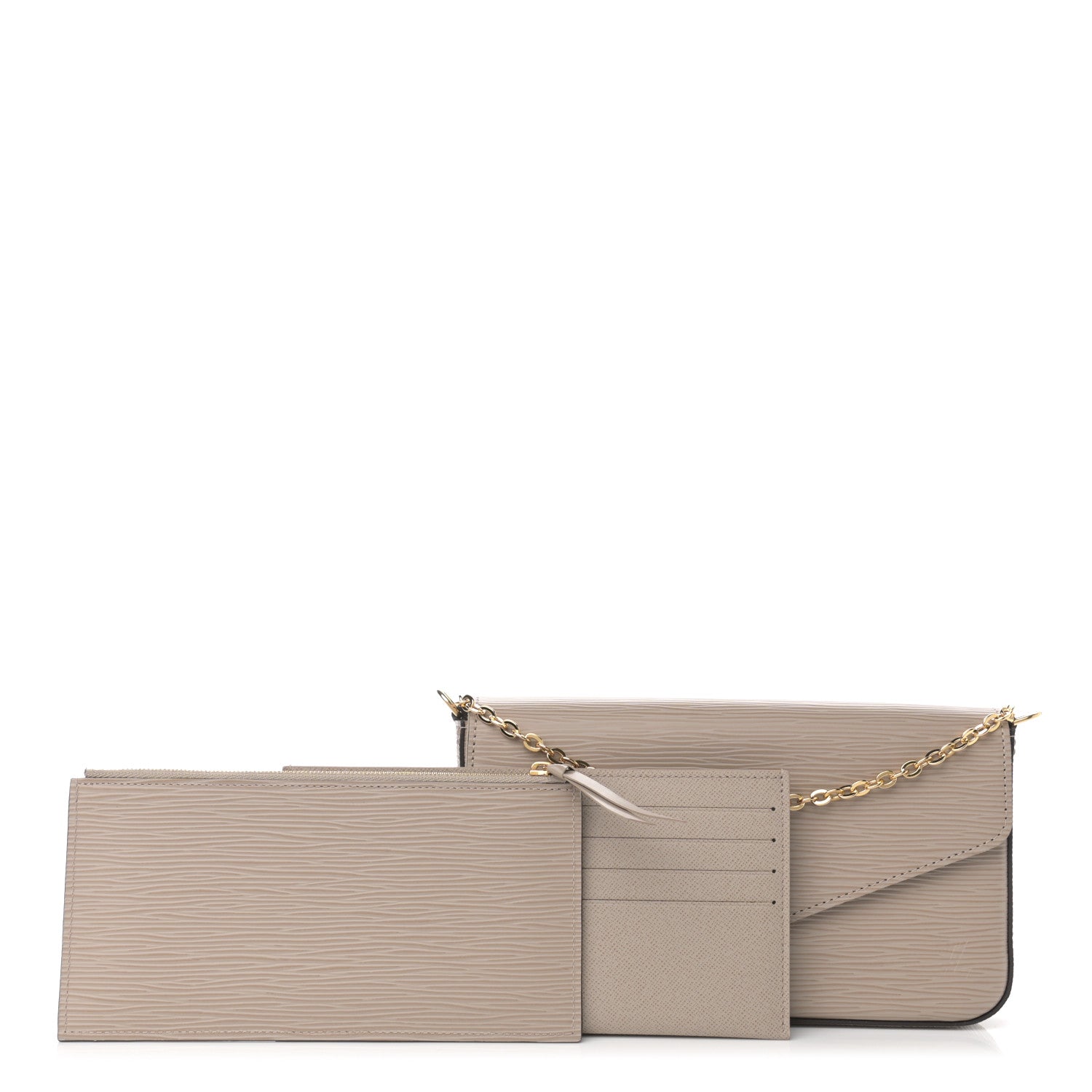 Louis Vuitton Epi Felicie Pochette Chain Wallet Galet 1 of 10