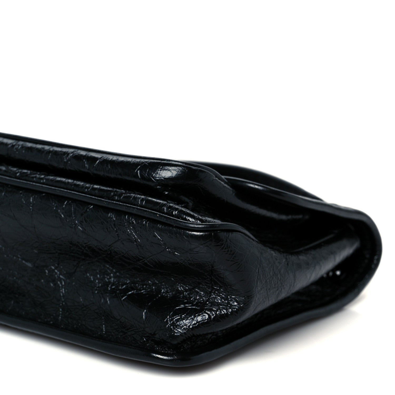 Saint Laurent Crinkled Calfskin Matelasse Monogram Baby Niki Chain Satchel Black 11 of 11