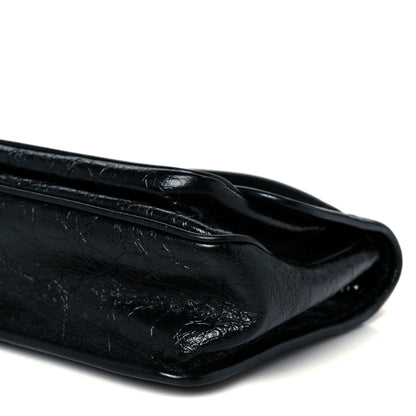 Saint Laurent Crinkled Calfskin Matelasse Monogram Baby Niki Chain Satchel Black 11 of 11