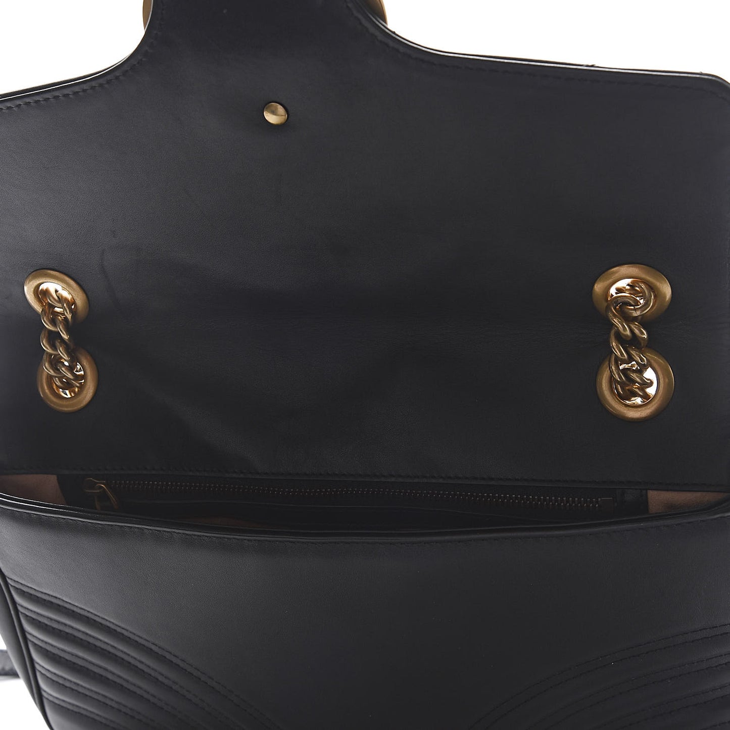 Calfskin Matelasse Medium GG Marmont Shoulder Bag Black
