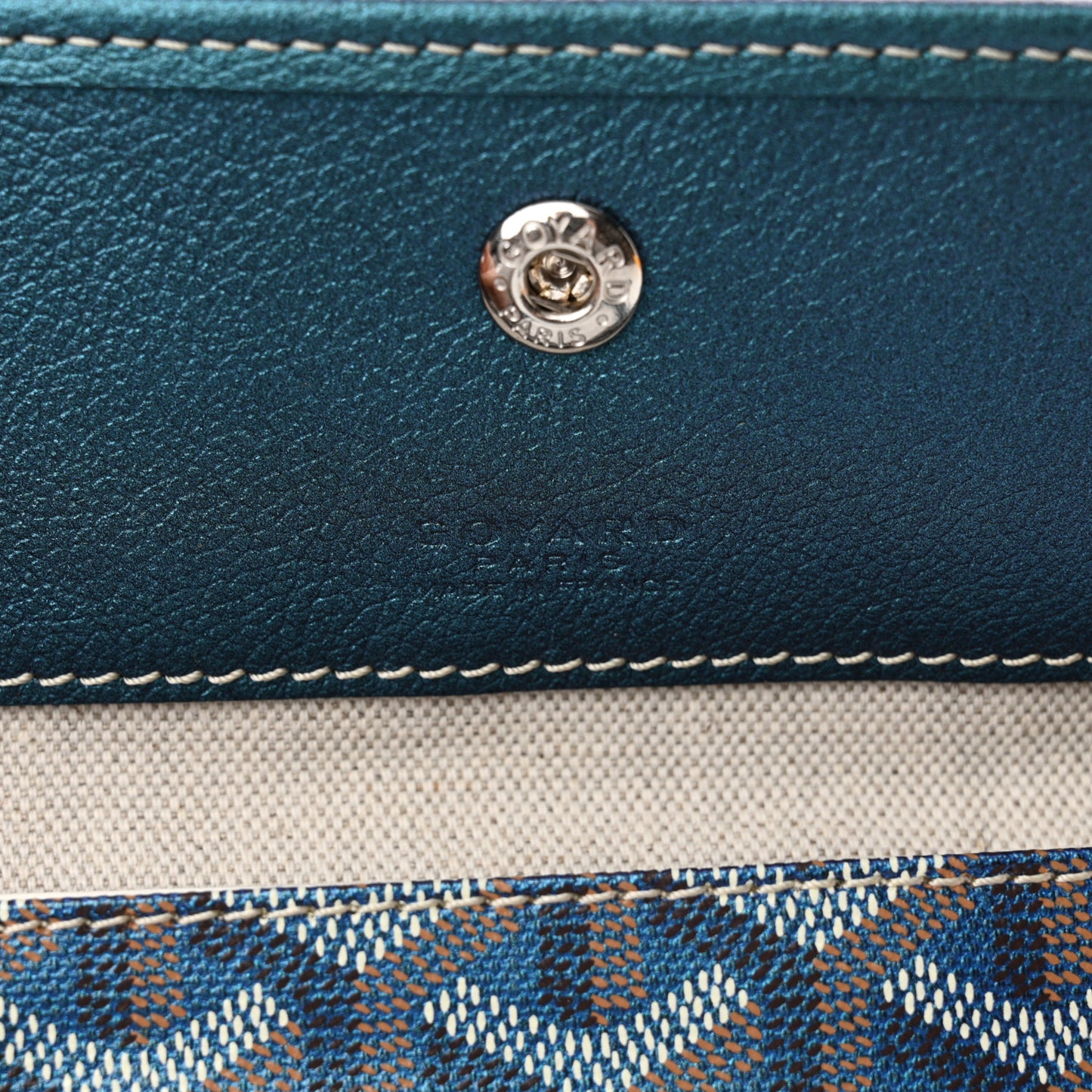 Iridescent Goyardine Saint Louis GM Pearly Blue