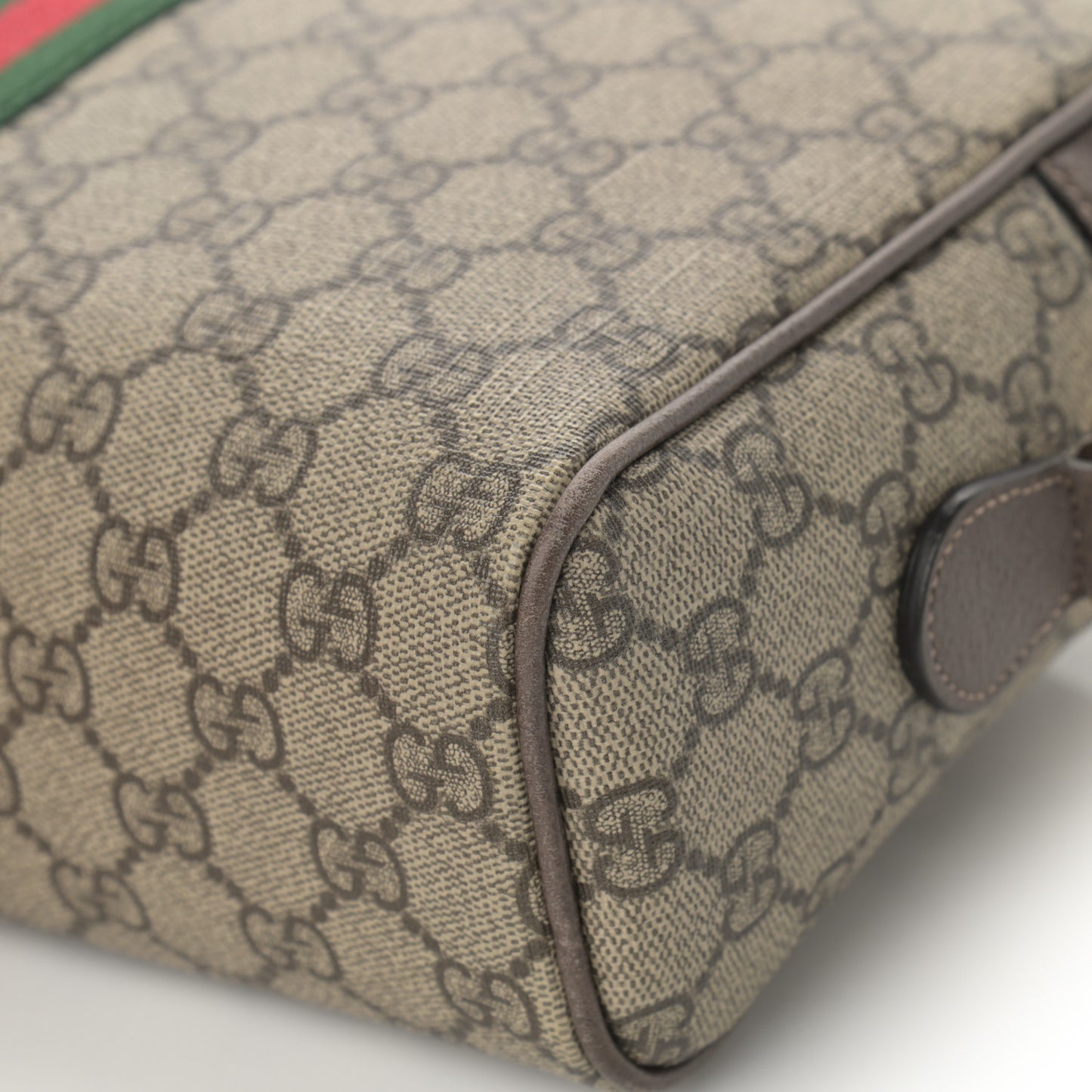 GG Supreme Monogram Web Small Ophidia Shoulder Bag Brown