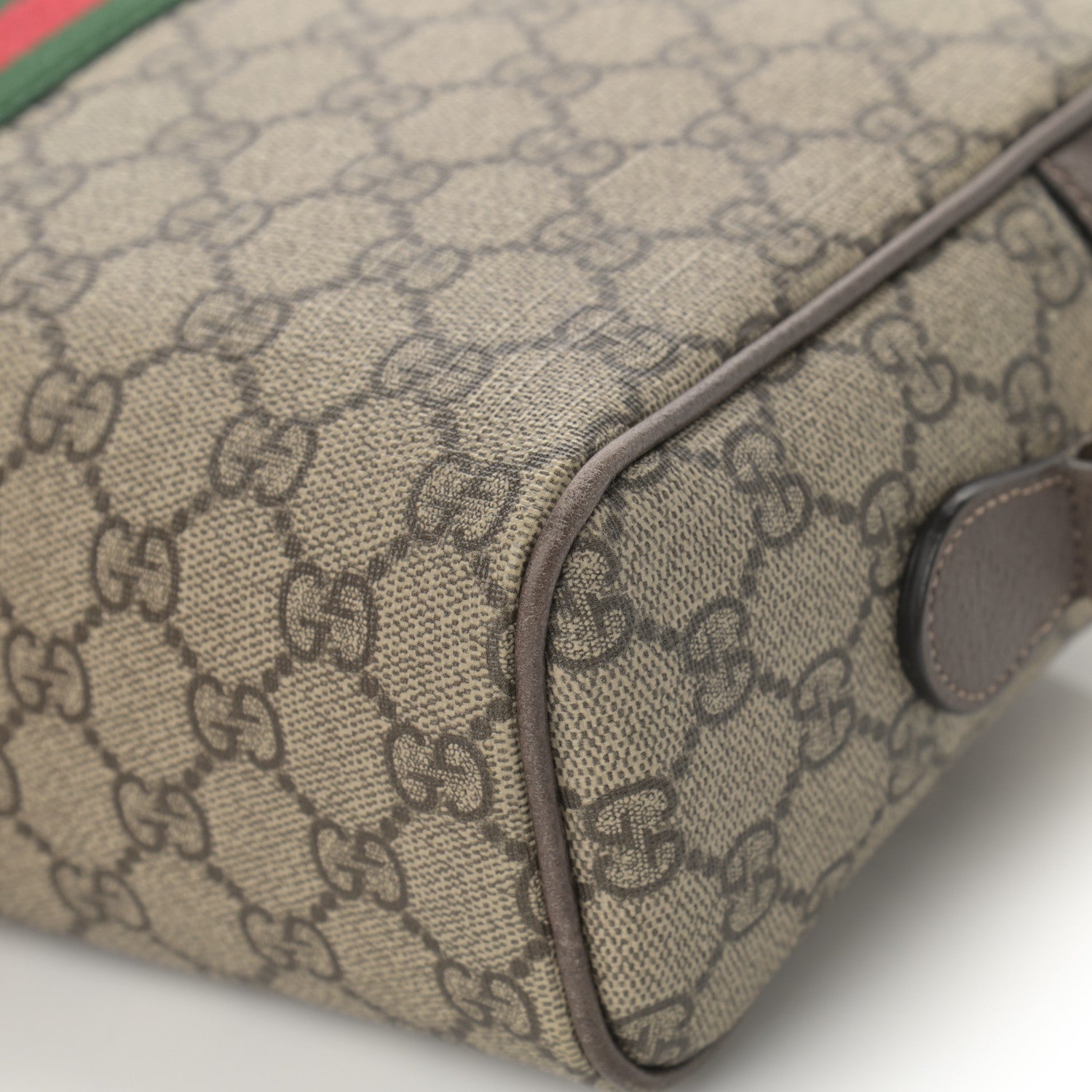 Gucci GG Supreme Monogram Web Small Ophidia Shoulder Bag Brown 11 of 21
