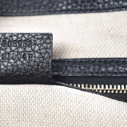 Gucci Pebbled Calfskin Medium Soho Chain Shoulder Bag Black 7 of 10