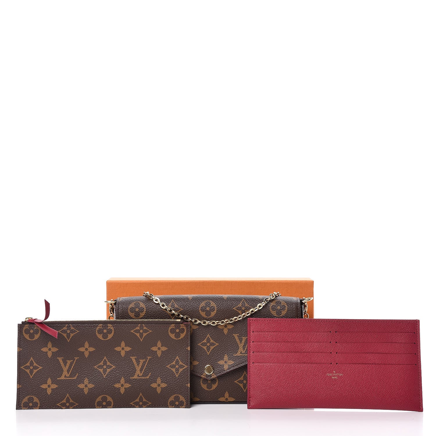 Louis Vuitton Monogram Pochette Felicie Chain Wallet Fuchsia 11 of 11